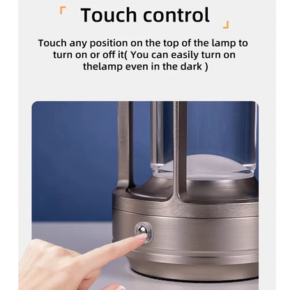 Rechargeable Crystal Lamp Bedside Table Bedroom Led Touch Table Lamp Restaurant Decoration Atmosphere Night Light